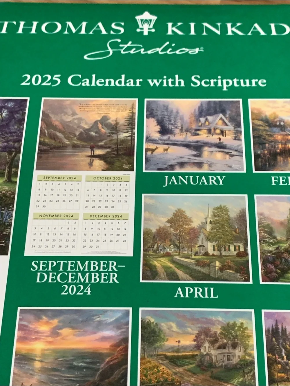 Thomas Kinkade Studios 2026 Deluxe Wall Calendar - Clean & No Writing